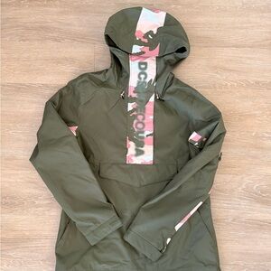 Womens DC Envy Anorak Olive and Pink Camo Ski & Snowboard Jacket